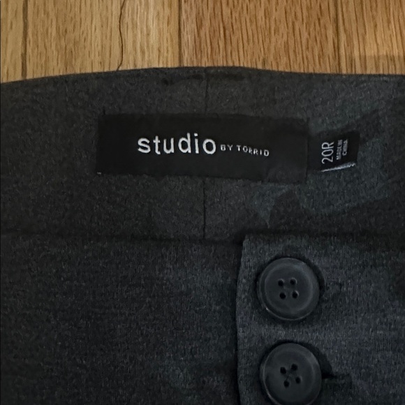 Torrid Charcoal Buttoned Trousers - Picture 2 of 4